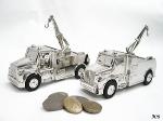 906 Zinc alloy truck with jib crane money box