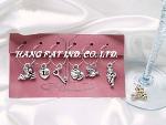 A795-R  Z/A romance theme glass charm in antique, set of 6