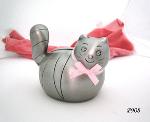 P908 Zinc alloy funny cat money box